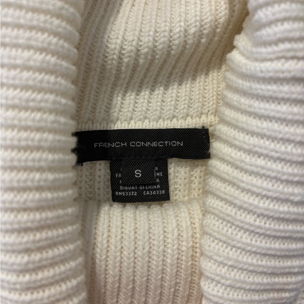 French Connection Mozart Cream Sleeveless Sweater 100% Cotton - Picture 3 of 4
